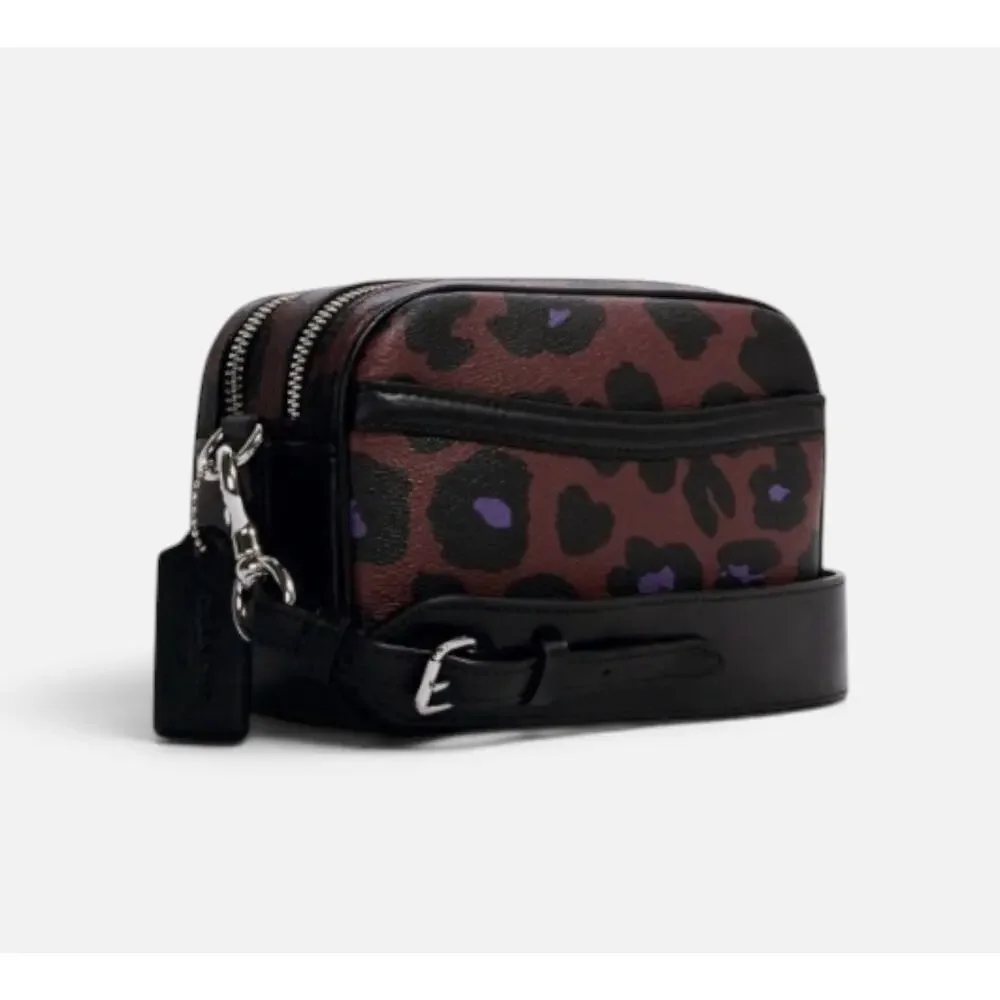 🆕Coach Jamie Jes 20 Crossbody Bag Leopard Animal Print Authentic NWT